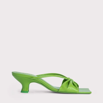 Freya Pistachio Gloss Grained Leather